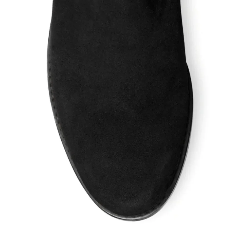Stuart Weitzman Black Suede Over-the-Knee Boots